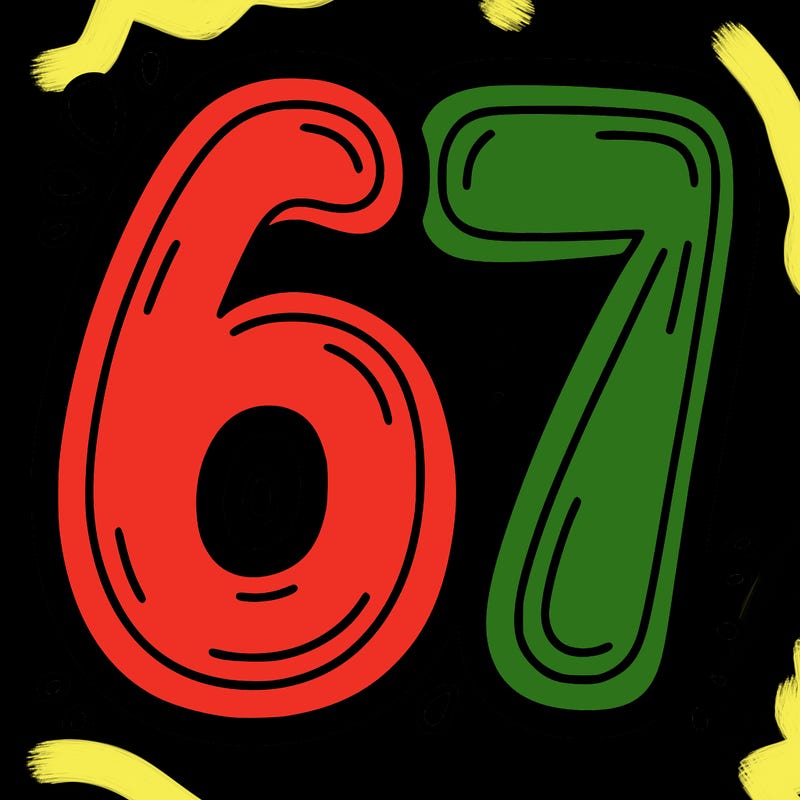 the number 67