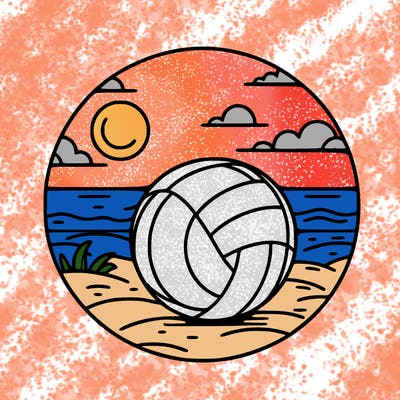 volleyball on a beach