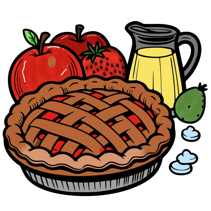 a pie of food