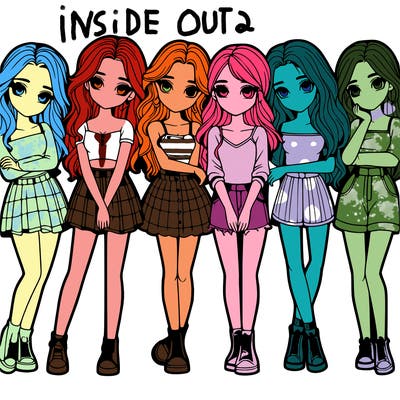 a group of girls realistic