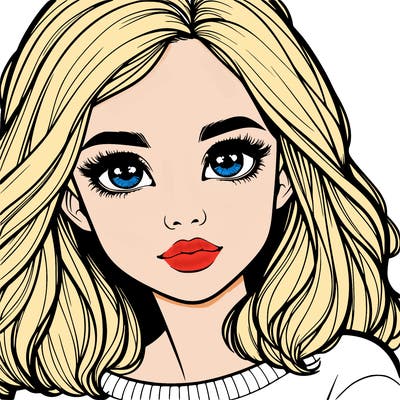 realistic girl whith cute eyes