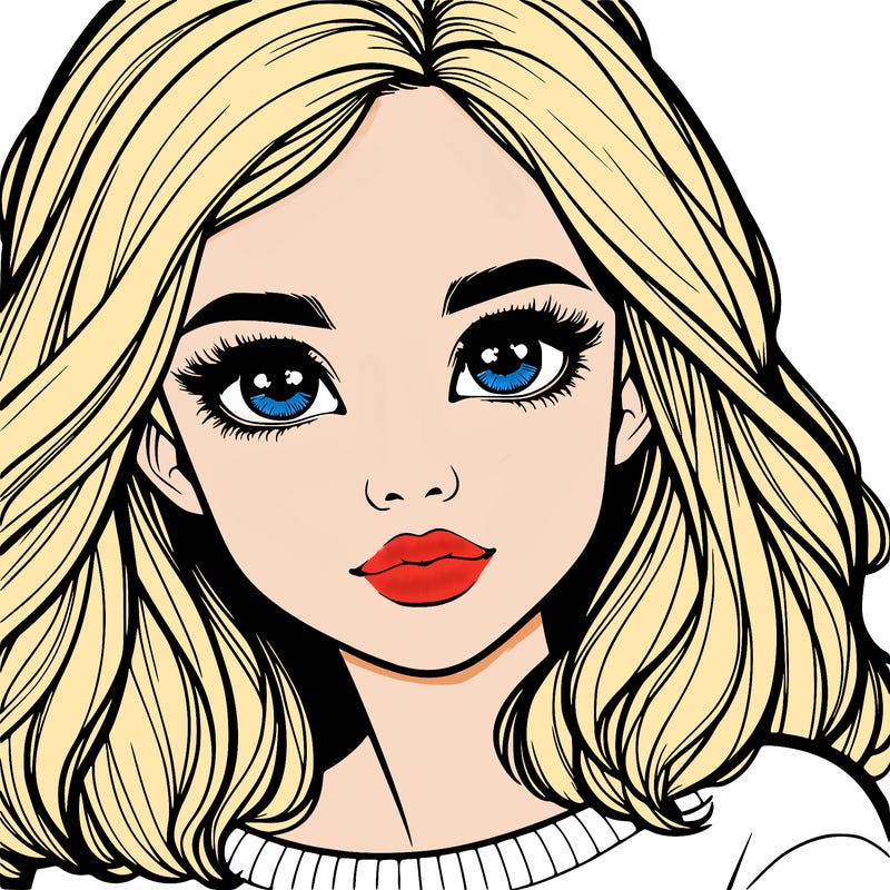 realistic girl whith cute eyes