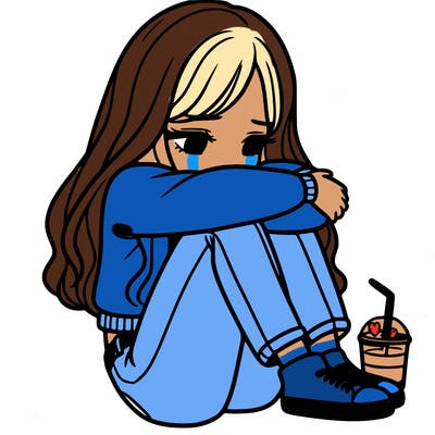 a girl  after a breakup