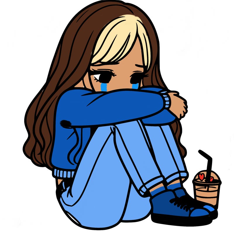 a girl  after a breakup