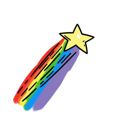 a shooting star in the sky