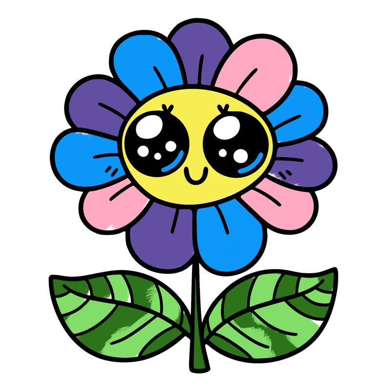 flower with eyes