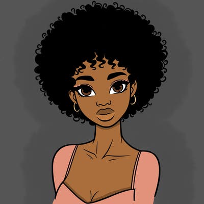 black woman with short hair