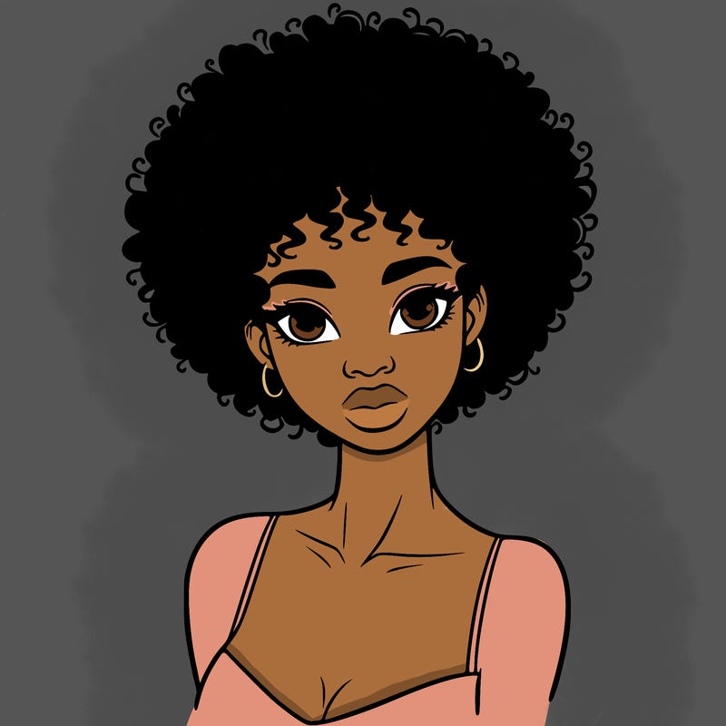 black woman with short hair