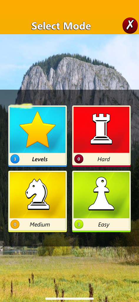 Word Tangle - Word Game - Word Tangle select mode screen showing Easy Medium and Hard difficulty level options