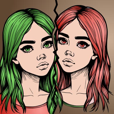 realistic girl split