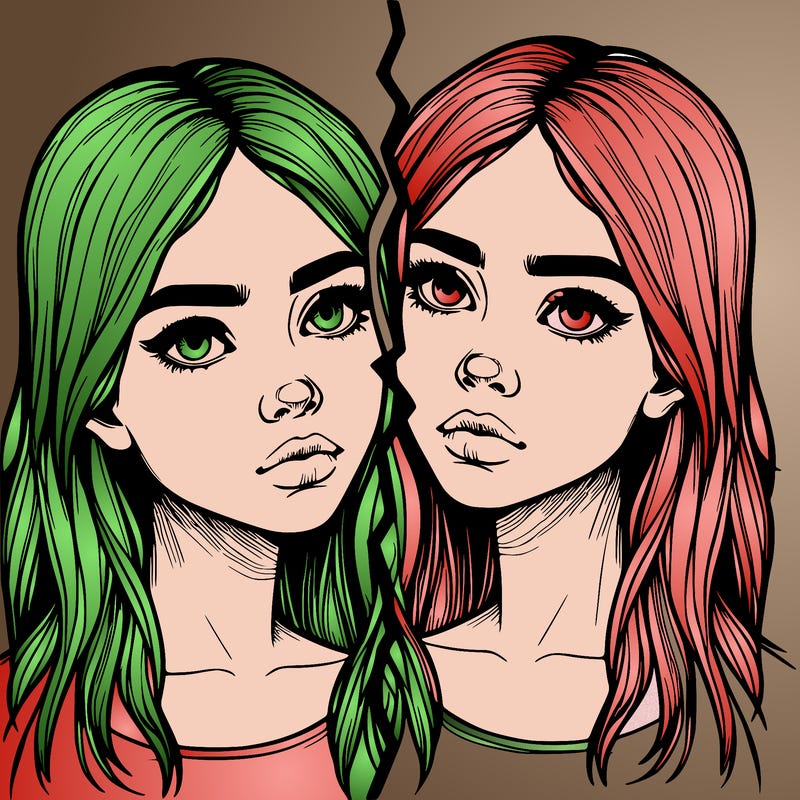 realistic girl split