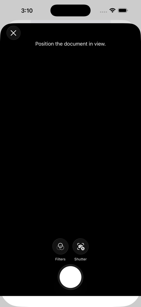 Expiro App - Expiro 앱의 카메라 인터페이스, 문서 스캔 및 만료일 감지용