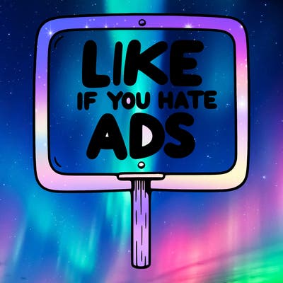 a sign that says like if you hate ads