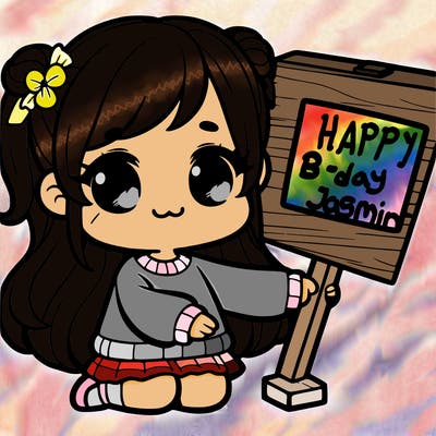 cute girl with sighn