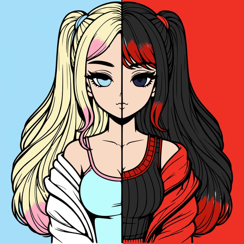 realistic girl split