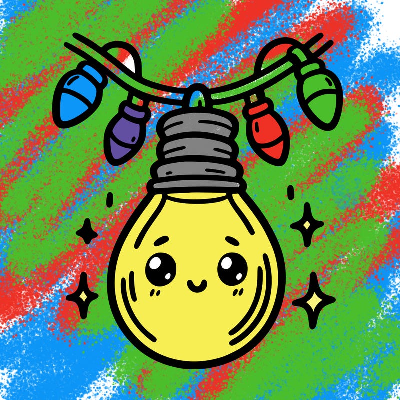 small bulb of a garland