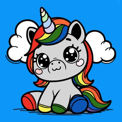 adorable baby unicorn