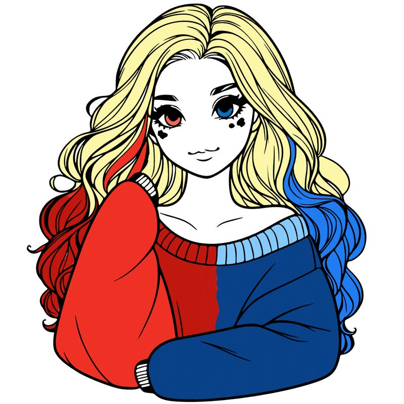 a beautiful girl in a big sweatshirt