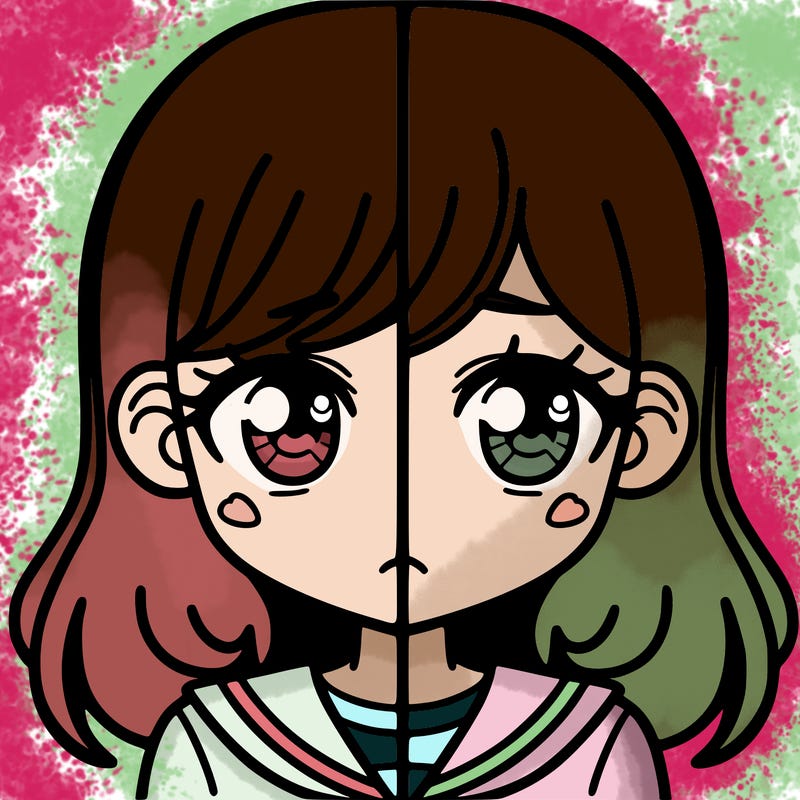 a split of a girl