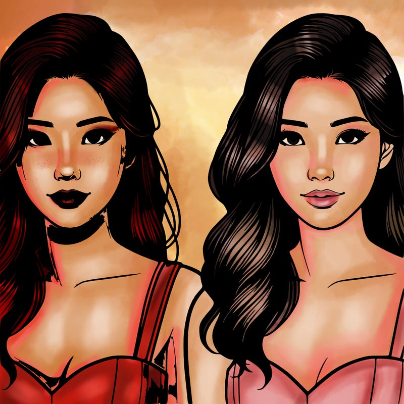 realistic asian woman gorgeous babe with all facial features