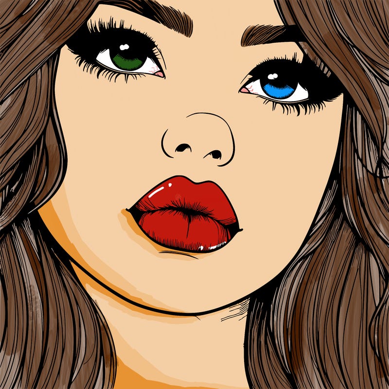 really realistic girl with lips
