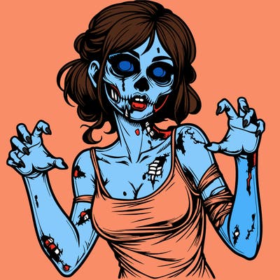 realistic zombie girl