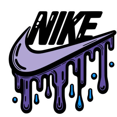 dripping nike logo