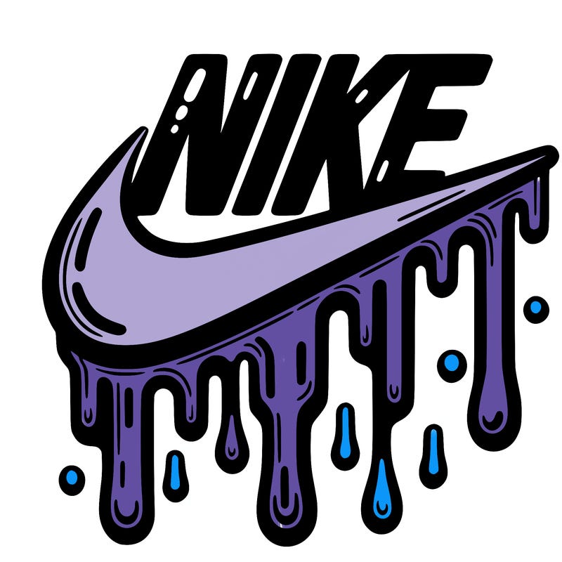 dripping nike logo