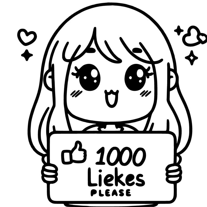 a girl holding a sign that says 1000 likes please