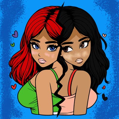 realistic girl split