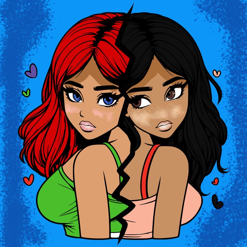 realistic girl split