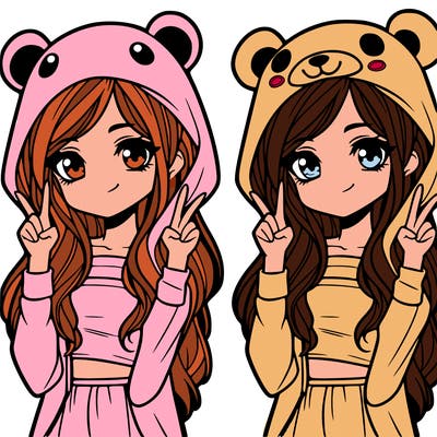 teen girl in animal costume