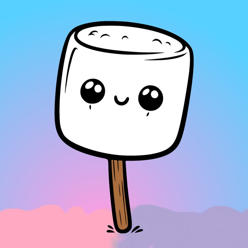marshmallow on a stick