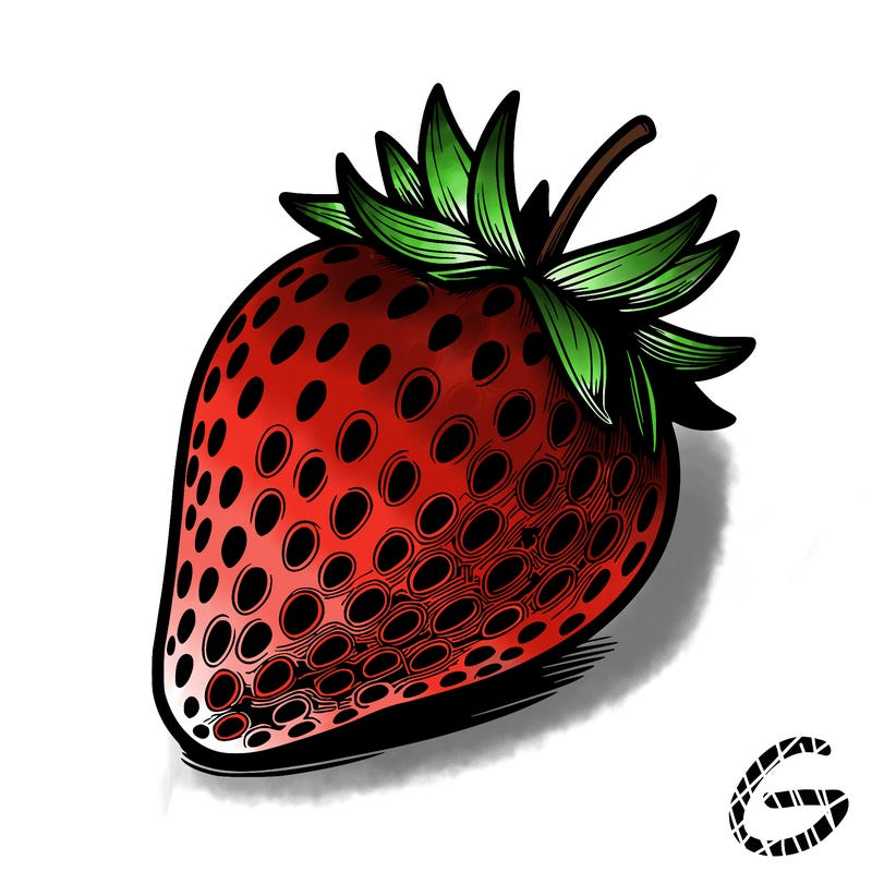 realstic strawberry