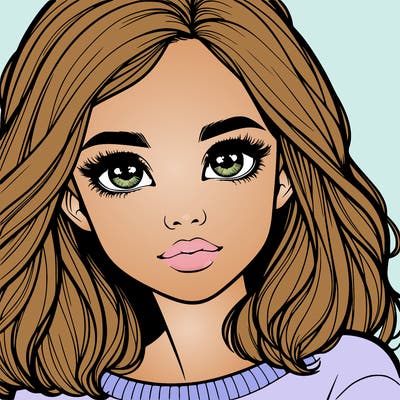 realistic girl whith cute eyes