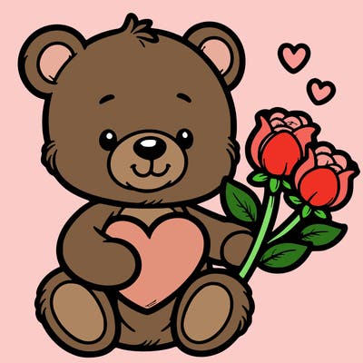 teddy bear a holding heart