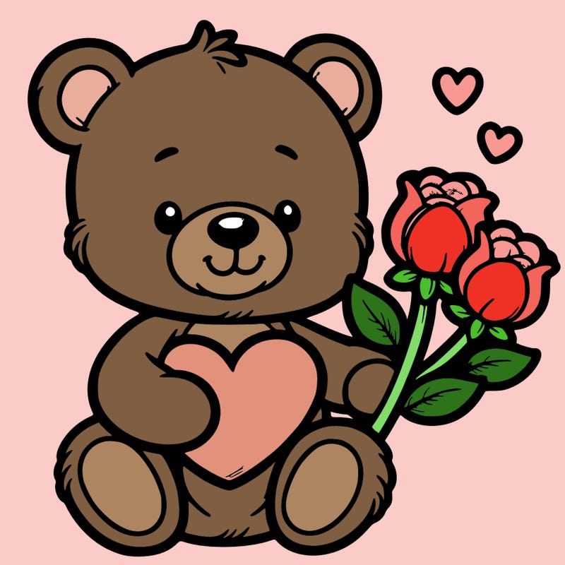 teddy bear a holding heart