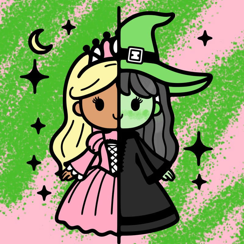 split princess and witch