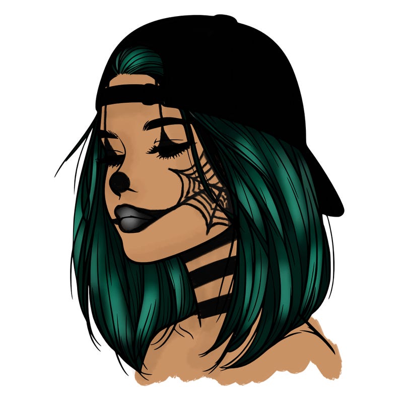 realistic  girl with a backwards hat