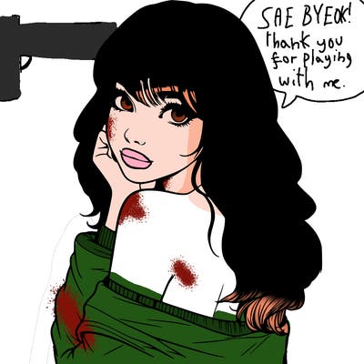 realistic girl with bangs looking over her shoulder