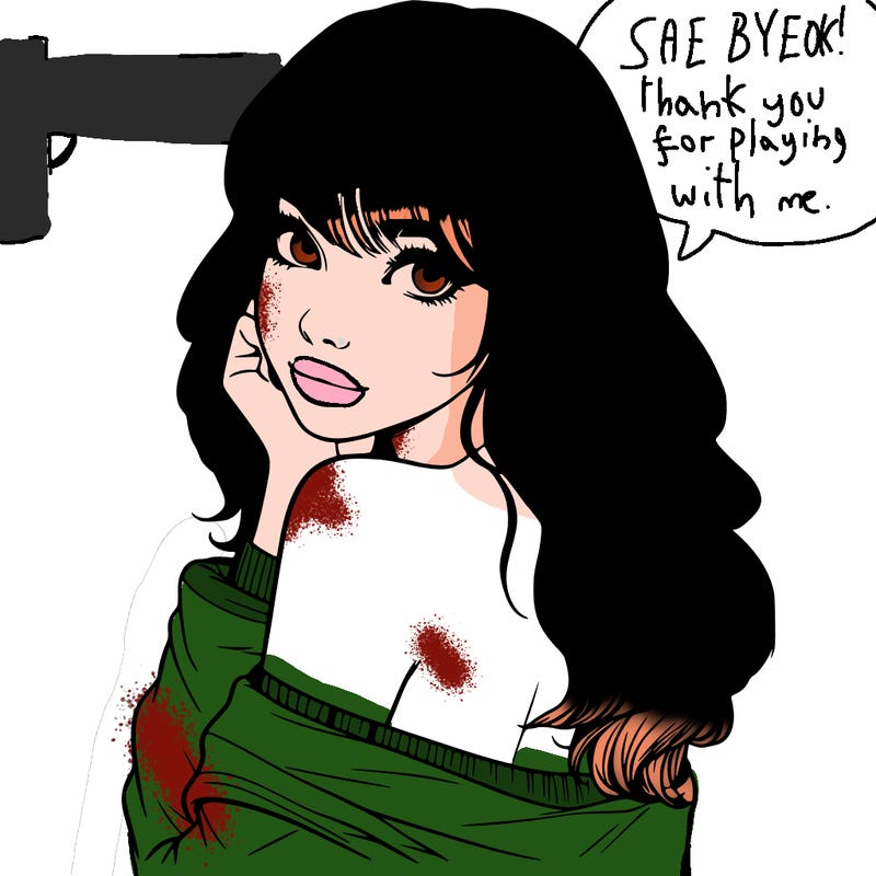 realistic girl with bangs looking over her shoulder