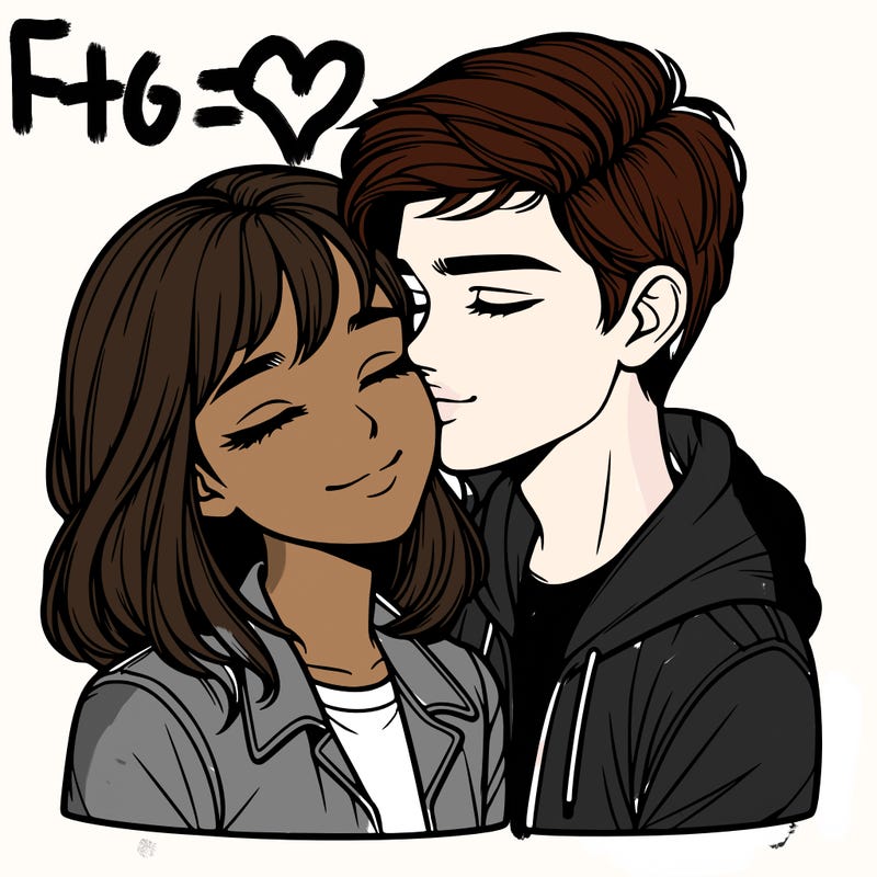 realistic girl and boy  love