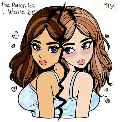 realistic girl split