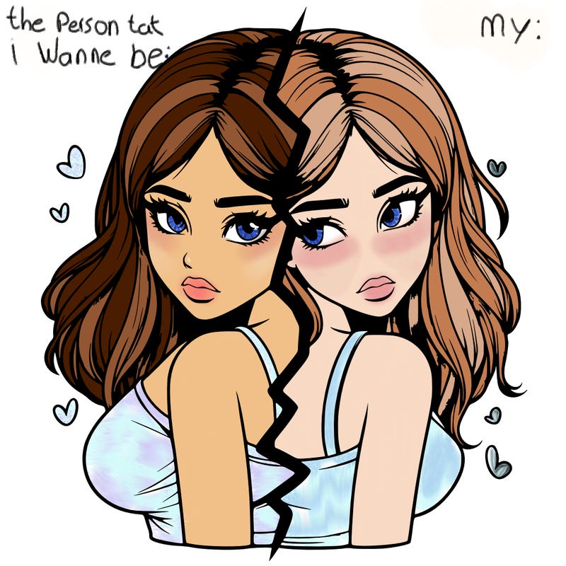 realistic girl split