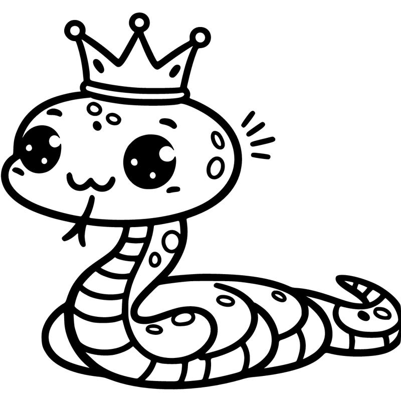 a snake with a crown