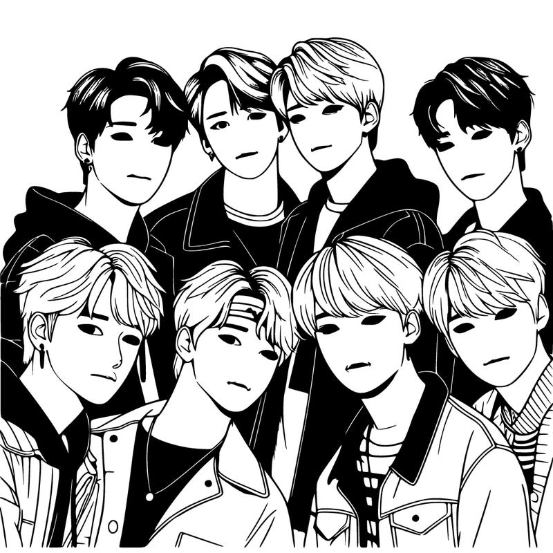 realistic stray kids kpop group