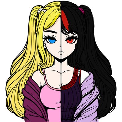 realistic girl split