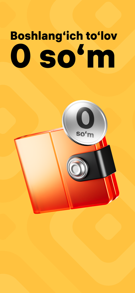 Alif Shop: Маркетплейс техники - Werbebildschirm für den Alif Shop Marktplatz, der ein Angebot für eine null Som Anfangszahlung für Ratenzahlungen zeigt.