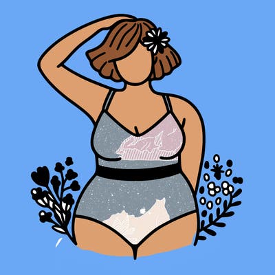 plus size woman bathing suit