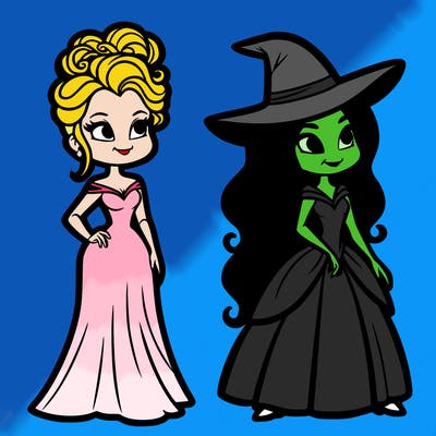 elphaba and glinda realistic